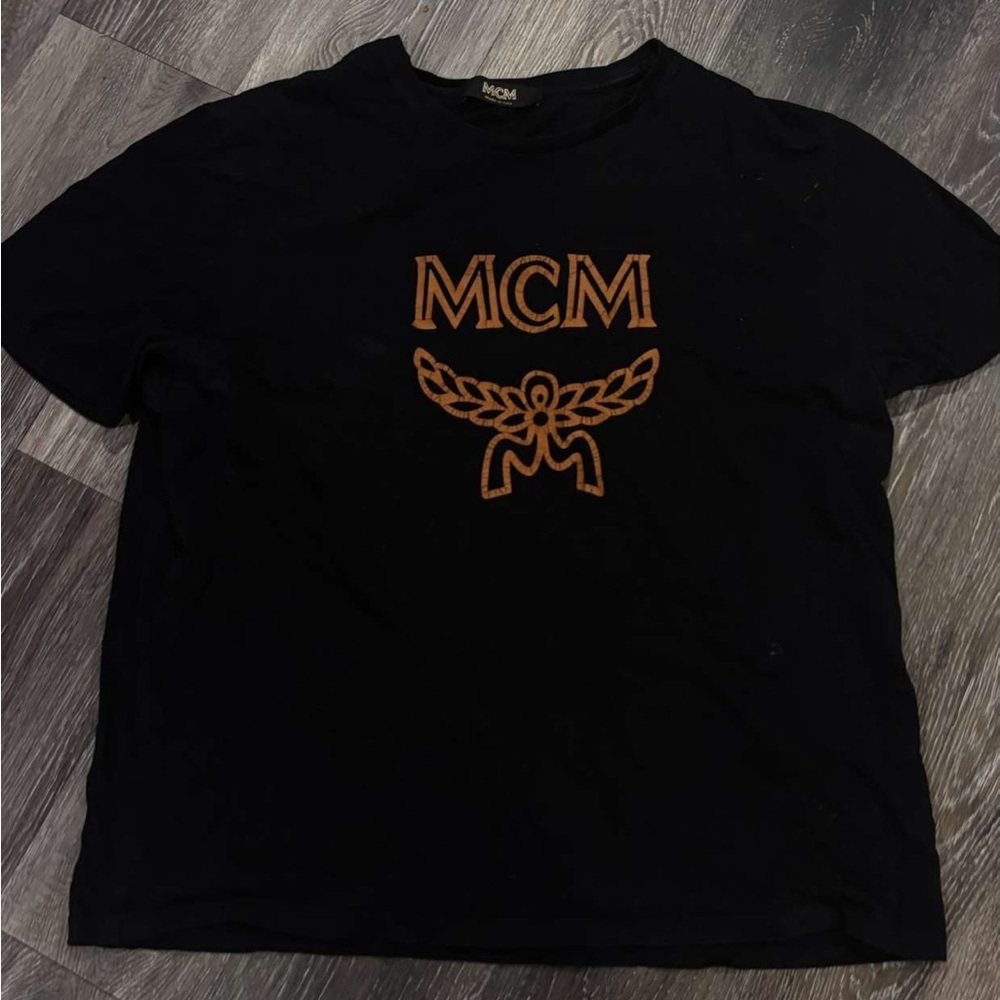MCM Black and Orange Short Sleeve Tee